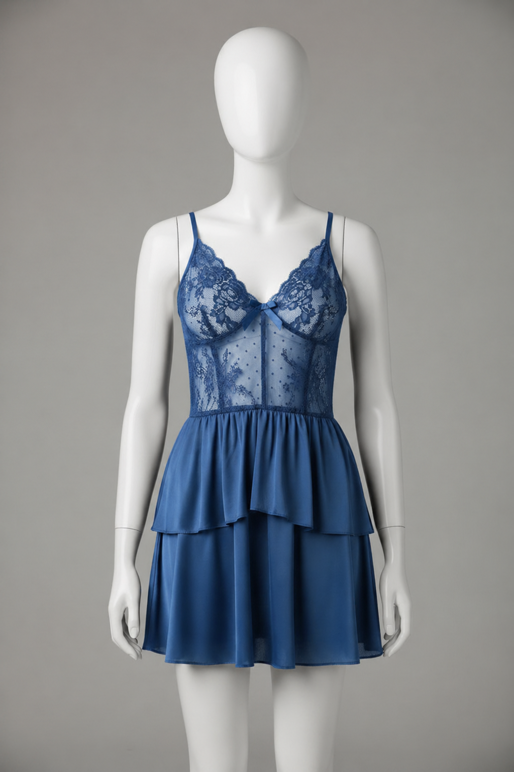 Enchanting Lace & Silk Babydoll Chemise