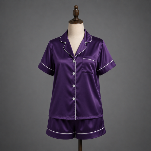 2pc Satin Shirt & Cami Set