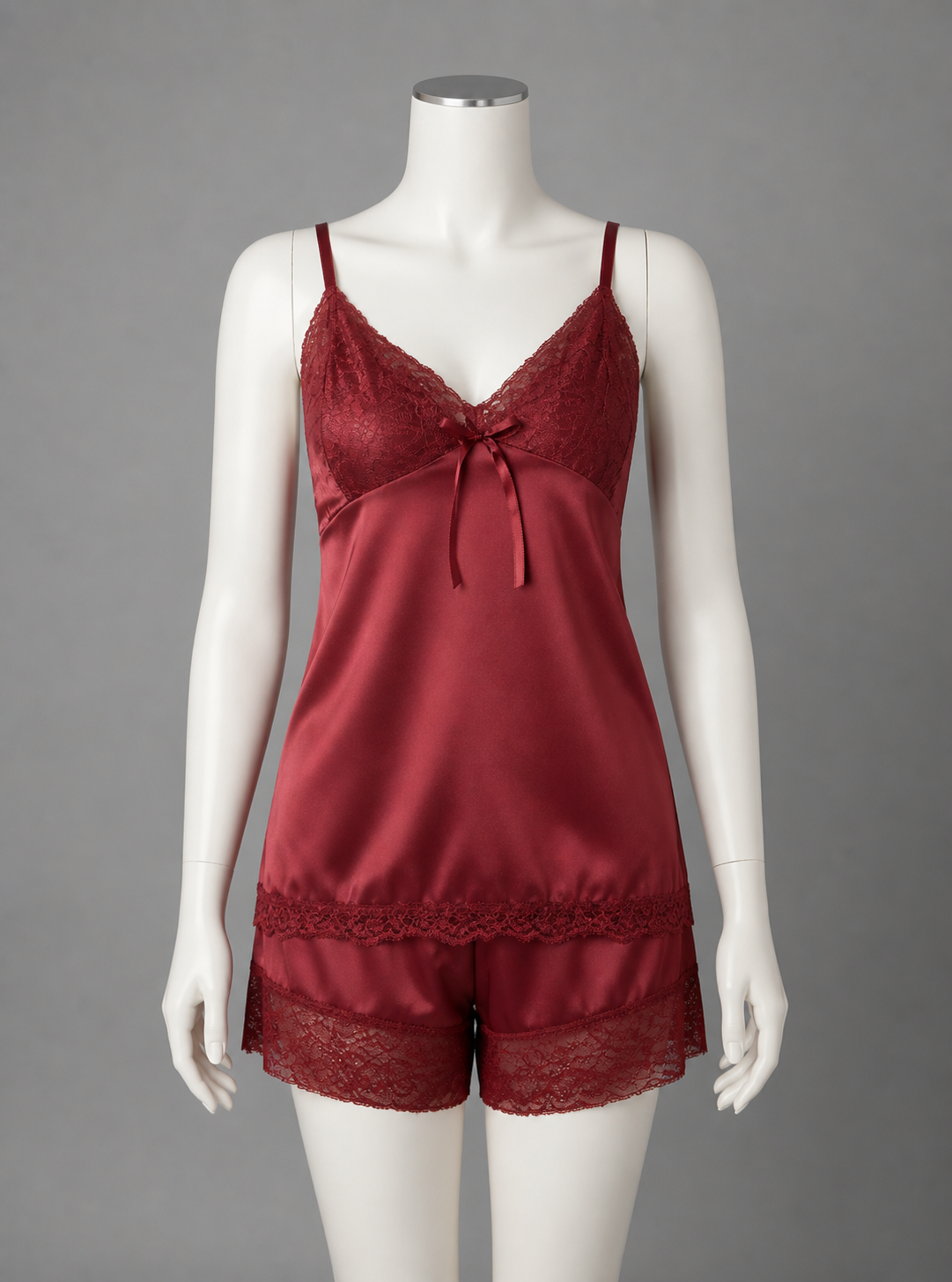 Honey's Secret Two Pieces Silk Short Camiset