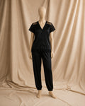2 Pieces Lace Silk Night Suit Shirt Trouser
