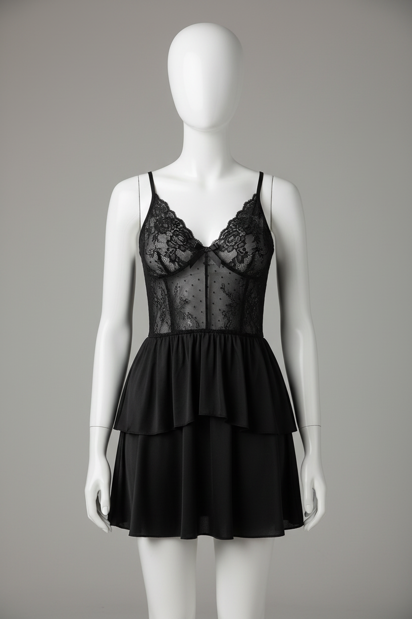 Black Babydoll Chemise