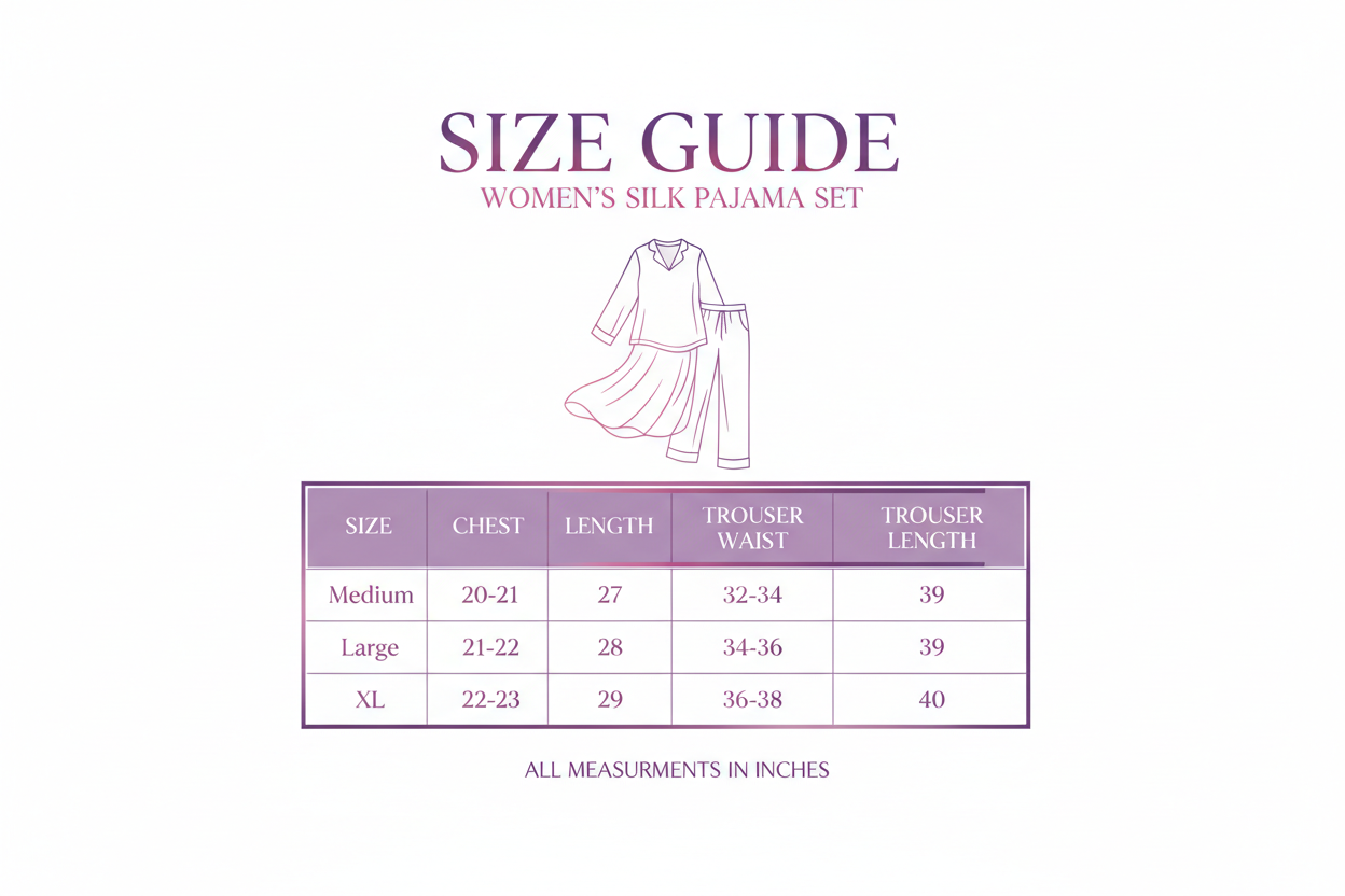 Size Chart - Medium, Large, XL