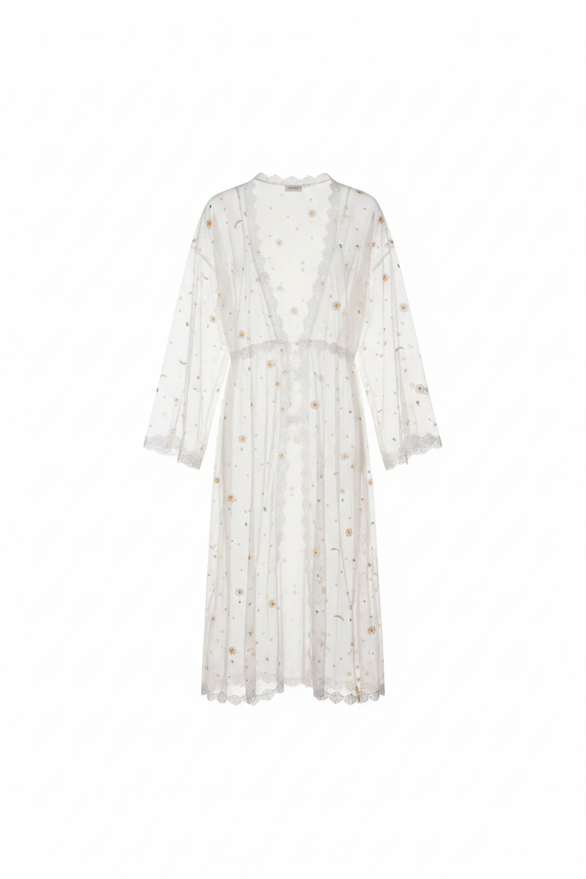 Luxury Lace Robe - Same Design Plain Background